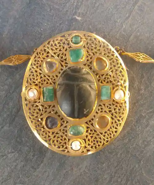 Scarab pendant with cross